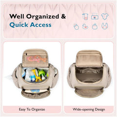 Mommy Diaper Bag Baby Stroller Organizer Backpack Large Capacity Outdoor Travel Maternity Bag With Insulated Pocket Changing Pad