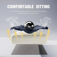 Dowinx Gaming Chair with Massage Lumbar Support, Suede Fabric Ergonomic Computer Chair with Footrest for Adults