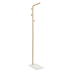 L-shape Freestanding Coat Rack Wear-Resistant Large Capacity Clothes Hanger with Sturdy Base for Hallways/Living Rooms