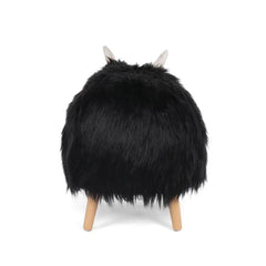 Velvet Cow-Shaped Ottoman – Cute Footstool with Cushioned Seat for Playroom & Porch