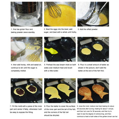 Double Fish Shaped Taiyaki Dessert Waffle Cake Maker Pan Non Stick Taiyaki Cooking Bakeware Aluminum Alloy Taiyaki Baking Pan