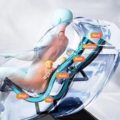 Full Body Zero Gravity SL Track Massage Recliner Chair with Smart Screen Bluetooth Speaker Built-In Heat Therapy Foot Roller
