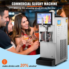 SucceBuy 8L/2.1 Gal Slushy Margarita Machine Single Bowl Smoothie Frozen Drink Beverage Dispenser Slushie Maker  for Restaurants