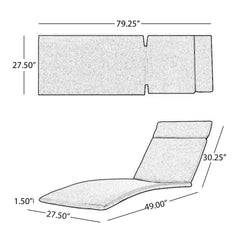 52005.00CUSH-TBGE (1PCS) Salem Outdoor Chaise Lounge Cushion (Without Chaise Lounge)