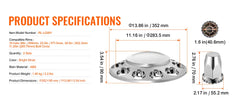 SucceBuy  Axle Wheel Covers Dome Axle Cover for Semi Truck ABS Electroplate Rust-Resistant Lug Nut Cover Universal Axle Cover