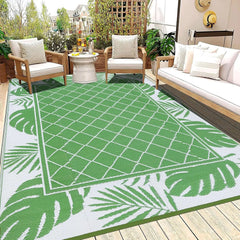 Outdoor Rug Carpet for Patio 6' x9' Waterproof Reversible Plastic Straw Rug Portable Outside Area Rug Camping Mat for Patio