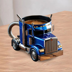200-250ml Funny Semi-Truck Coffee Mugs Stainless Steel Drinkware Cups Handcrafted Water Bottle Resin Beer Mug for Novelty Gift