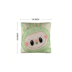 Funny Labubu Throw Pillow Cover, The Monsters Decorative Square Pillowcase Throw Cushion Case for Bedroom,Living Room,18x18 Inch