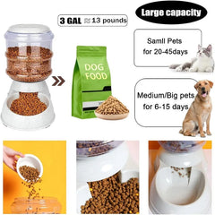 Automatic Dog Feeders, Dog Feeder Dispenser for Large Dogs, 3 Gallon Gravity Automatic Dog Cat Feeder Station,