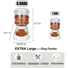 Automatic Dog Feeders for Large Dogs,3 Gallon Gravity Dog Feeder Large Breed,Automatic Cat Feeder Food Dispenser,