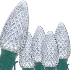 String Lights Warm White LED Commercial Outdoor Christmas Lights Christmas String Lights; Green Wire (100 Lights, 100 ft)