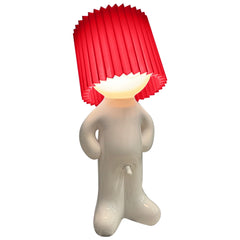 Creative Table Small Book Lights Little Naughty Boy Night Light Shy Man Lamp for Children Home Room with Lampshade Nightstand La