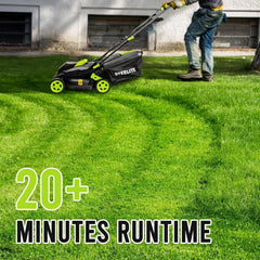 STEELITE Cordless Lawn Mower, 21V 4.0Ah Electric Mower with Brushless Motor, 5-Position Height Adjustment, Lightweight, 8-Gallon