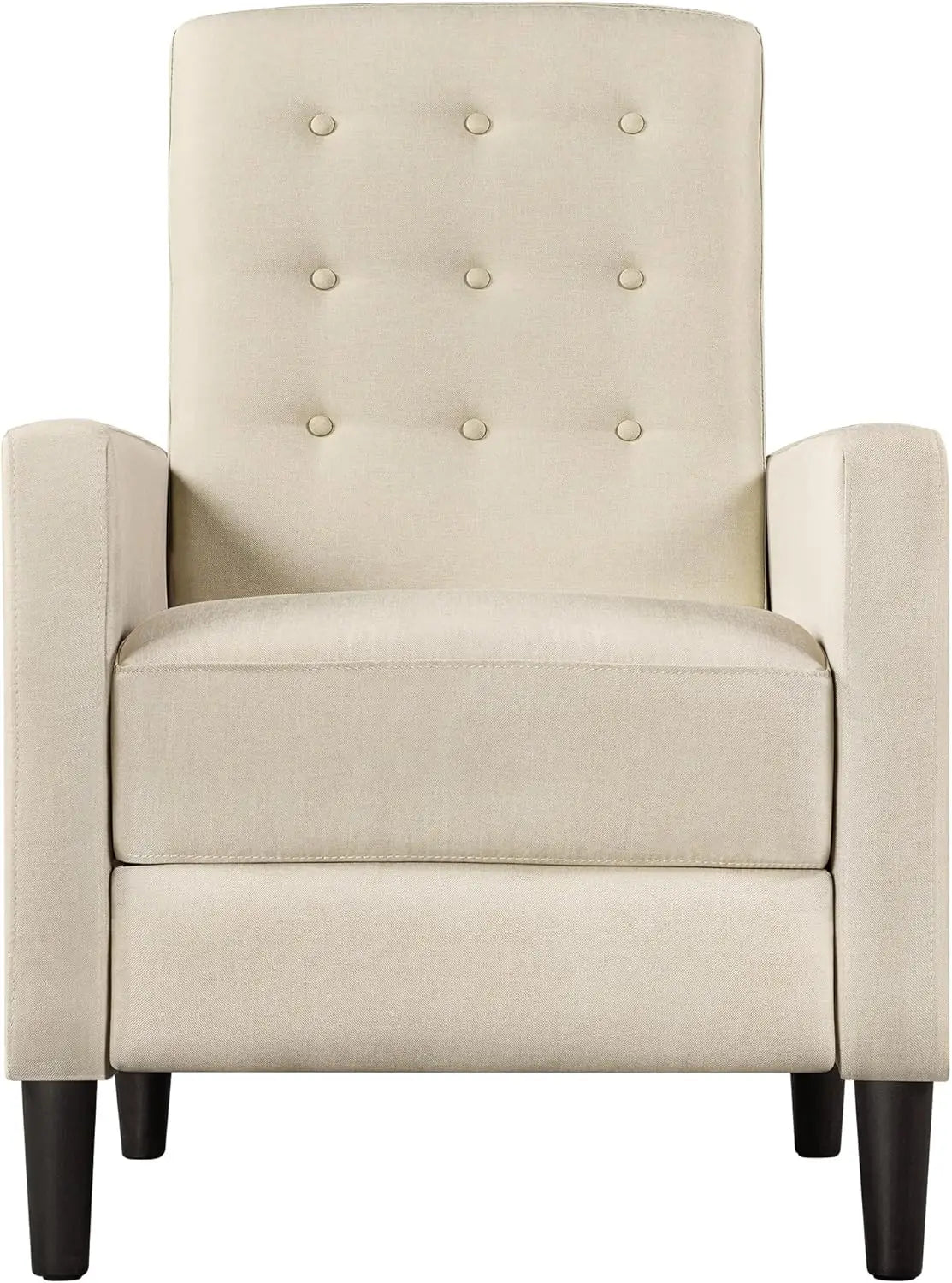 Fabric Recliner Chair Mid-Century Modern Recliner Adjustable Single Recliner Sofa with Thicker Seat Cushion Tufted Upholstered