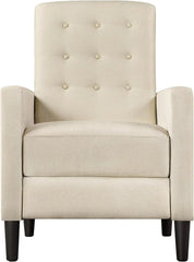 Fabric Recliner Chair Mid-Century Modern Recliner Adjustable Single Recliner Sofa with Thicker Seat Cushion Tufted Upholstered