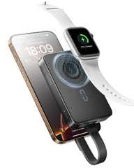 ROMOSS Magnetic Power Bank 10000mAh 30W PD Fast Charging 3-in-1 Wireless Powerbank with Apple Watch Charger for Magsafe iPhone