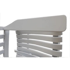 Acacia Wood Porch Rocking Chair Comfortable Outdoor Seating Solid White Finish Easy to Clean Assembly Required