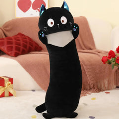 MorisMos Giant Stuffed Animal Cat Body Pillow, 40'' Big Halloween  Stuffed Animal Black Kitten Throw Pillow For kids,Adults