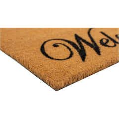 121353672 Scroll Welcome Doormat, 3' x 6', Natural/Coir