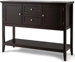 Buffet Sideboard, Wood Storage Cabinet, Console Table with Storage Shelf,2 Drawers and Cabinets, Living Room Kitchen Dining Room