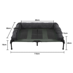 Dog Bed for Dogs and Cats Indoor Outdoor Elevated Pet Lounger Bed with Detachable Plush Bolster Cooling  Summer L XL 2XL