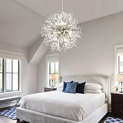 19.9 Chrome Modern Crystal Chandeliers Firework, Bubble Chandelier Lighting for Bathroom Dining Room Bedroom Kitchen Island Liv
