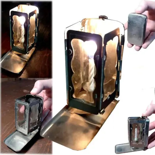 1-6PCS Pocket Candle Lantern Foldable Collapsible Wax Candles Lamps Birthday Wedding Table Decoration Outdoor Camping Light Tool