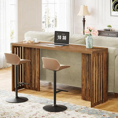 Bar Table, 63-Inch Counter Height Pub Table, Industrial Bar Height Table, Rectangular High Top Kitchen & Dining Count