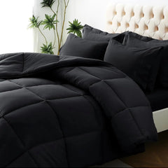 Comforter Set, 7-Piece Bed in a Bag Queen, Ultra-Soft Comforters Queen Size, Goose Down Alternative,  Sheets & Pillowcases