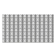28.34" x 15.35 ", PP+TPE, Non-Slip Tile Bath Mat for Shower with Strong Suction Cups, Grey