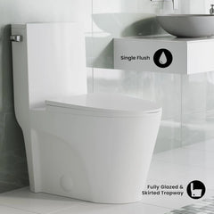 Tropez One Piece Elongated Toilet (Side Flush)