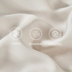 JELLYMONI Sheet Set, Rayon Derived from Bamboo, Cooling Bed Sheet Set - Soft, Breathable, Eco-Friendly, Hypoallergenic - 4 Pcs