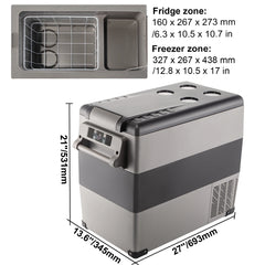 SucceBuy 20L 22L 35L 45L 55L Car Refrigerator Mini Fridge Freezer Portable Compressor Cooler 12/24V DC 110-240V Ice Box