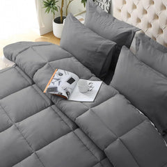 Comforter Set, 7-Piece Bed in a Bag Queen, Ultra-Soft Comforters Queen Size, Goose Down Alternative,  Sheets & Pillowcases
