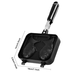 Double Fish Shaped Taiyaki Dessert Waffle Cake Maker Pan Non Stick Taiyaki Cooking Bakeware Aluminum Alloy Taiyaki Baking Pan