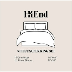 Bed Cover, 3 Piece Comforter Set with Pillow Shams, Brown Tweed Houndstooth, 1 Comforter and 2 Pillowcases, Bed Sheet