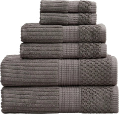 100% Cotton Bath Towel Set | 6 Piece Set | Absorbent & Quick-Dry Bath Towels