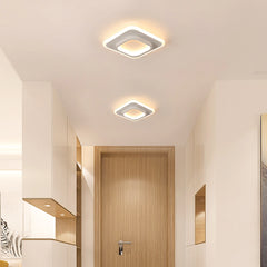 Modern LED Ceiling Light Fixture 21W Square Ceiling Lighting, Warm White 3000K Flush Mount Ceiling Light for Hallway, Corridor,