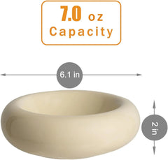 6.1 Inch Cat Bowl, 7 Ounces Ceramic Cat Food Bowl, Relieve Whisker Fatigue Cat Bowl, Anti-Vomiting, Protect Spine