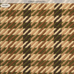 Bed Cover, 3 Piece Comforter Set with Pillow Shams, Brown Tweed Houndstooth, 1 Comforter and 2 Pillowcases, Bed Sheet