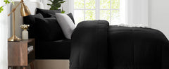 CozyLux Dark Grey California King Size Comforter Set 7 Pieces Cal King Bed in a Bag Dark Gray Bedding Sets Cali King with All Se