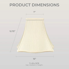 Set of 2 Fancy Square Bell Lamp Shade, BSO-702-10WH-2, 4 X 10 X 8.5,  Pack of 2