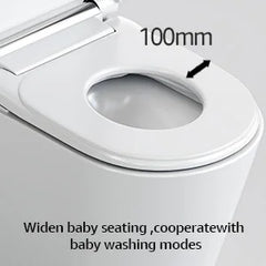 Smart Toilet with Built-In Bidet,Heated Seat,Warm Water and Dry, Foot Sensor and Night Light,Auto Flush,Wireless Remote Control
