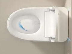 Smart Toilet with Bidet Built In, Foot Sensor Operation, Elongated Tankless Toilet with Automatic Flush,Heated Bidet Seat