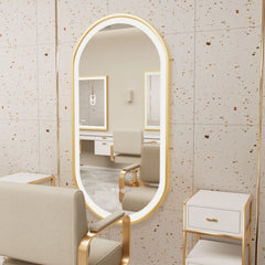 Large LED Oval Bathroom Mirror with Stepless Dimmable Lighted Vanity Mirror for Wall Mounted Vanity with Frame Anti-Fog Memory