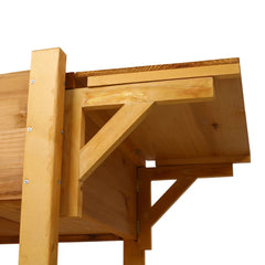 8 Pockets Horticulture Raised Garden Bed Elevated Wood Planter Box Stand with Foldable Side Table and Storage Shelf for Herb