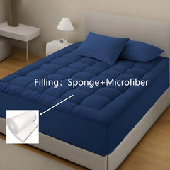 Full Size Mattress Topper - Extra Thick Cooling Mattress Pad Cover for Back Pain - Soft Sponge Mattress Protector Firm Bed Toppe