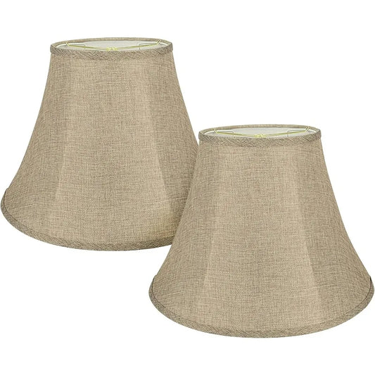 Creative 38001-2, Transitional Bell Shaped Collapsible Spider Construction Lamp Shade in Natural, 9" Top X 18" Bottom X 13"