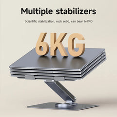 New Adjustable Aluminum Laptop Stand for Desk with USB C Dock Ergonomic Laptop Riser USB C Hub For Macbook Windows Notebook