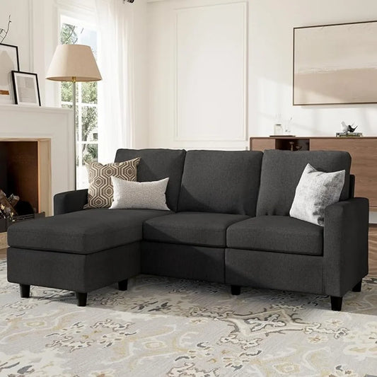 Convertible combination sofa, convertible L-shaped, reversible sofa, suitable for small space apartment combination sofa